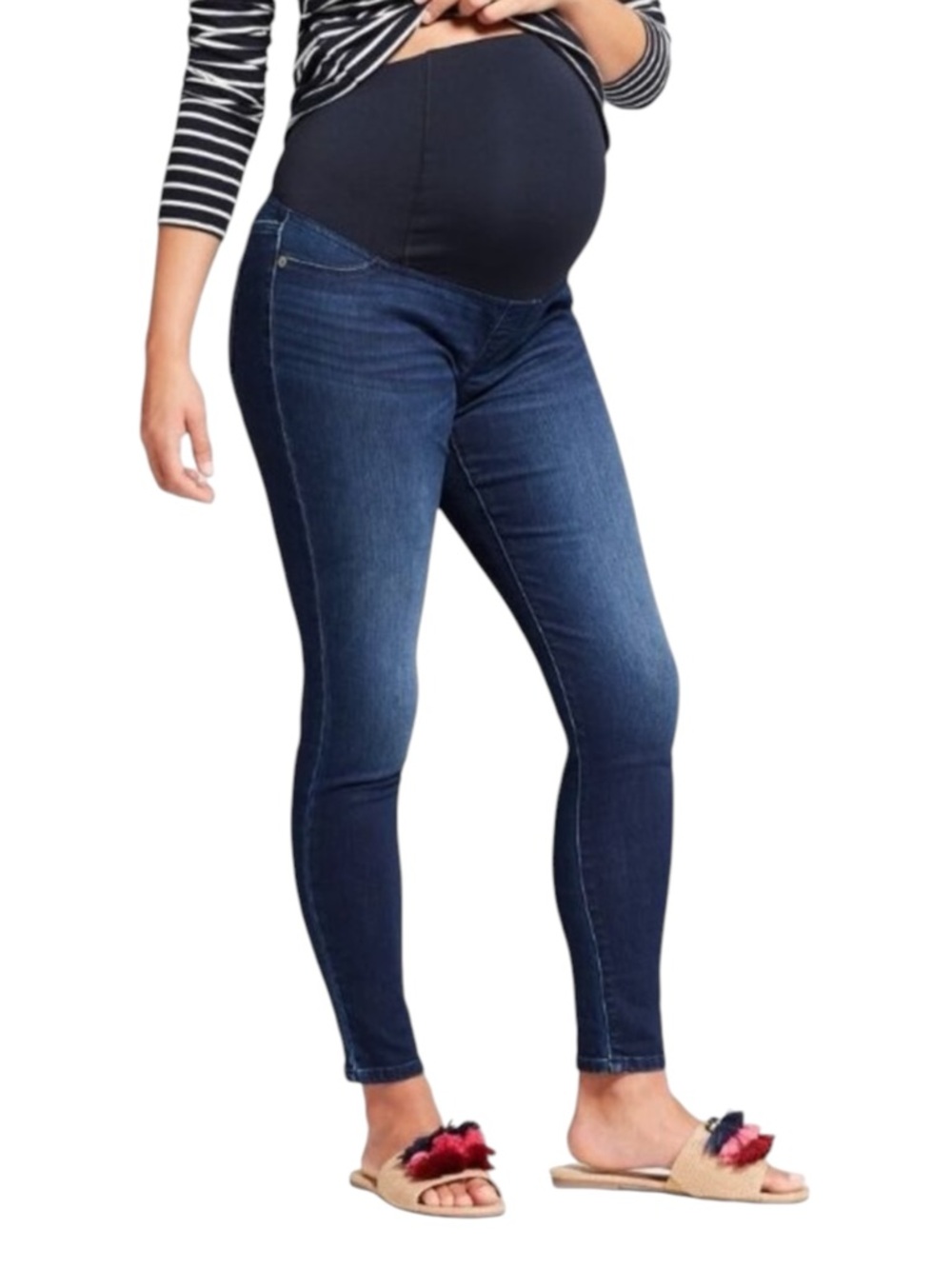 NWOT Isabel‎ Maternity Over Belly Skinny Jeans Dark Wash Size 6/28R